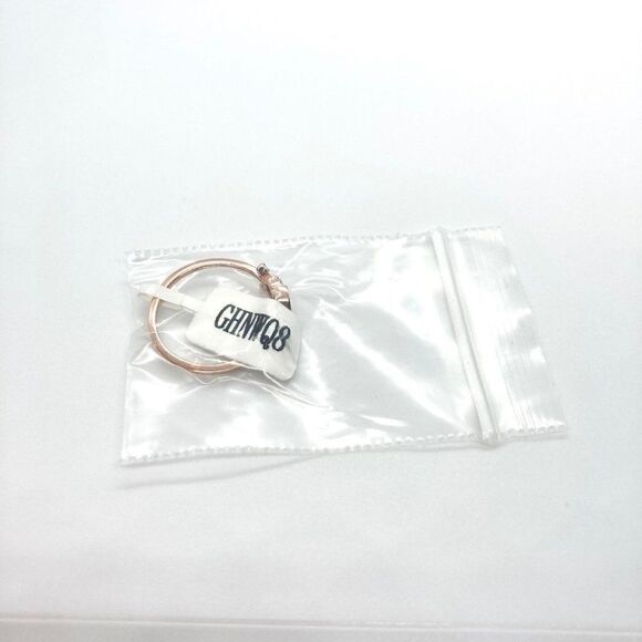 SIZE 8 925 Rose Gold Plated XO Ring - Picture 10 of 11